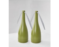 Vliegenverjager SET van 2 stuks- FLY FAN- oplaadbaar met USB kabel, met ingebouwde Li-Ion batterijen OLIJF GROEN/ Werkt 10 u met 1 oplaadbeurt!
