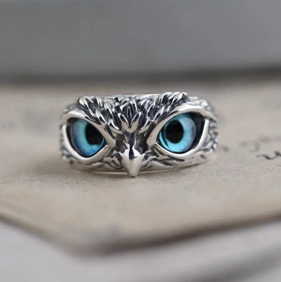 Hiden | Animal Ring - Dieren Ring - Ringen Dames - Ringen Mannen - Zilverkleurig - Sieraden | Owl - Uil