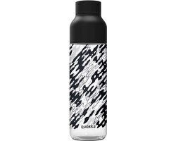 Quokka Drinkfles Tritan Ice Camo 840 Ml Zwart/transparant