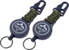 2-pack sleutelhanger uittrekbaar met karabijnhaak en paracord - stabiele ID-kaarthouder met uittrekbare sleutelband - ID-kaart, sleutels, skipas & skikaarten Jojo