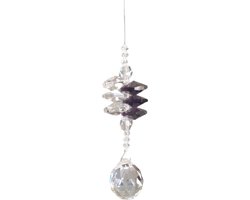 Foto: Raamhanger roxy gemaakt van asfour aaa quality crystals kleur paars raamkristal raamhanger raamdecoratie fengshui baby shower kerst hanger kerst pakket cadeau in verschillende kleuren 