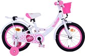 Vélo pour enfants Volare Ashley - Filles - 16 pouces - Wit - Deux freins à main