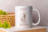 Mok My Bestie is Westie - Pets - honden - liefde - cute - love - dogs - dog mom - dog dad- cadeau - huisdieren