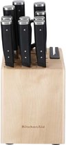 Ensemble de couteaux, 11 pièces - Acier au carbone japonais de haute qualité - Bloc en bois de bouleau - KitchenAid