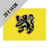 Stickers Vlaamse Leeuw L | 20 x 14 cm | Vlaamse Leeuw | Vlaanderen | 11 juli | Vlaamse feestdag | Vlaams Belang | NVA | België | 2 stuks