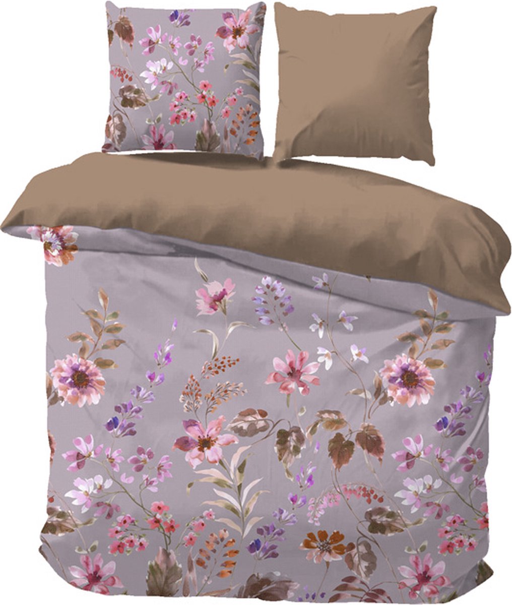 iSleep Dekbedovertrek Marie Louise - Tweepersoons - 200x200/220 cm - Lila