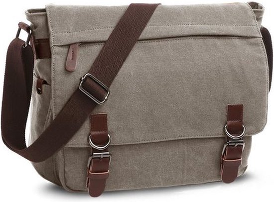 Tas Selempang Pria Vintage Custom Produsen, Tas Messenger Bahu Anti Air dari Kan