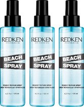 Redken - Beach Texture Spray – Lichtgewicht styling spray voor trendy beach waves - 3 x 125 ml