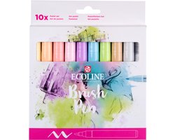 foto van Ecoline Brush Pen set Pastel | 10 kleuren