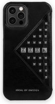 iDeal of Sweden Statement Case Flap Pocket voor iPhone 12/12 Pro Beatstuds Glossy Black - Flap Pocket