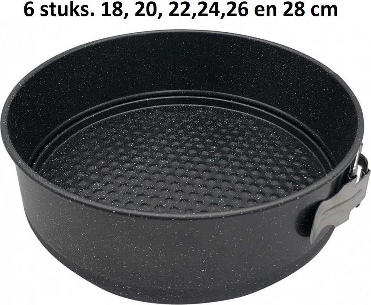 Kinghoff 154647 - Springvormenset 18 - 20 - 22 - 24 - 26 en 28 cm - 6 stuks