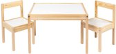 Ikea - Lätt - Kindertafel met 2 stoelen - Speeltafel grenenhout