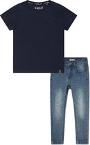 Koko Noko BIO Basics Set(2delig) Jeans NOX en Shirt Navy - Maat 134/140