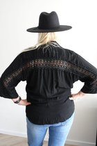 Blouse met bewerkte rug