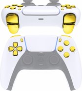 PS5 DualSense Controller Buttons - Goud Chrome - 11 in 1 Button Set