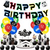 Star Wars - Verjaardag - Versiering - Slinger - Ballonnen + Caketopper
