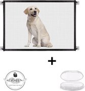 NLStuff4u - Oprolbare Hondenhek + Transparante Tandenborstel - 110 x 72 CM - Beveiliging - Veiligheidshekje- Zonder boren - Puppy Hekje