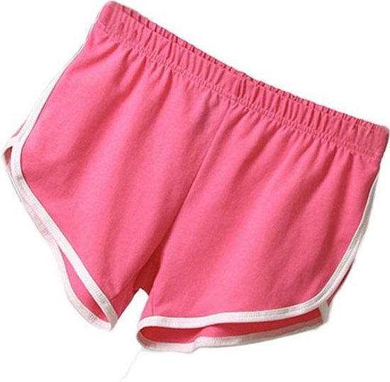 Stijlvolle Dames Sport Broekje / Short | Hardloop / Fitness Broek | Roze - L