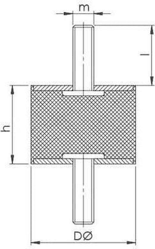 cyclingcolors 2x Silentblock rubberen buffer schokdemper