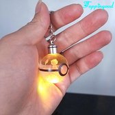 Pokémon Crystal Bal sleutelhanger - Pokeball - Pokémon bal - 3D Led licht - Kristal Glas - Pikachu sleutelhanger