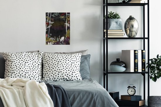 Une illustration d'une forêt dans la nuit poster 30x40 cm - petit - Tirage photo sur Poster (décoration murale salon / chambre) / Arbres Poster