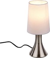 Dimbare tafellamp met touch functie! - Kastlamp - Bedlamp - 3 standen - Staan lampje dimbaar - RVS - Wit