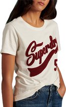 Superdry T-shirt - Vrouwen - Wit/Rood
