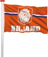 Oranje vlag - 100x150cm - Vlag Oranje met leeuw - Ideaal voor EK en WK - Vlag Holland - Vlag Nederland