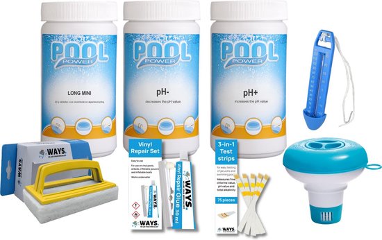 WAYS - Zwembad Onderhoud - Onderhoudspakket Medium - Van 2500 tot 25.000 liter