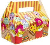 24 stuks Menubox Smulbox Traktatie doos thema Fast Food kinderfeestje 22 x 12 x 9 CM