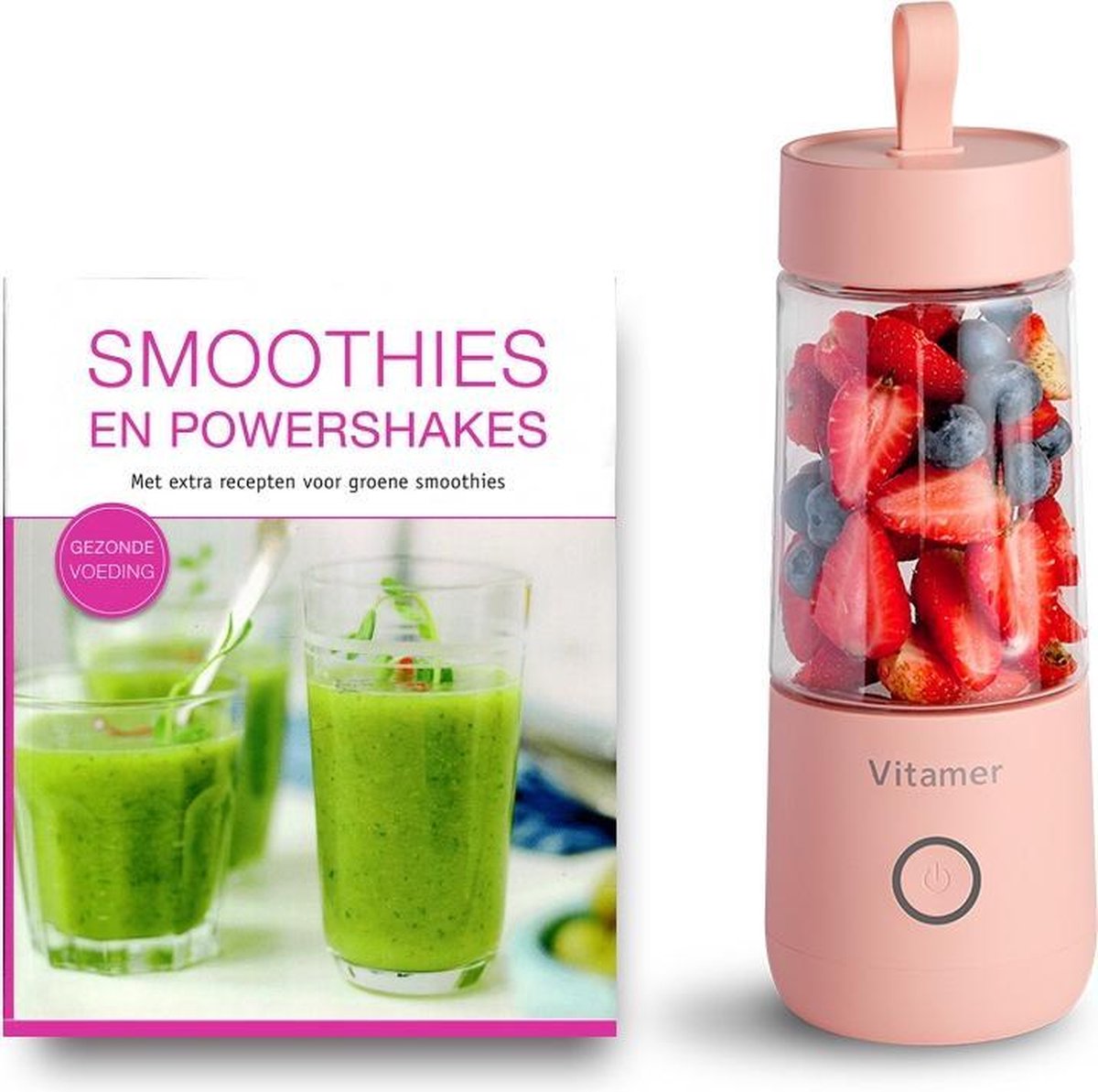 Vitamer draagbare blender 350 ml Inclusief smoothie receptenboek