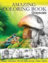 Amazing Coloring Book. Grayscale