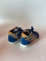 Shoe Pom - Babyschoenen met Veters en Rits - Leder - Blauw -  Cartoons - Maat 21