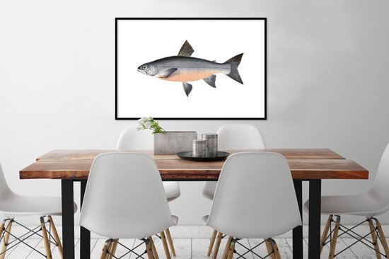 Poisson hareng sur fond blanc 90x60 cm