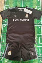 Real Madrid - officiële licentie voetbaltenue Zwart - maat 10 (140)