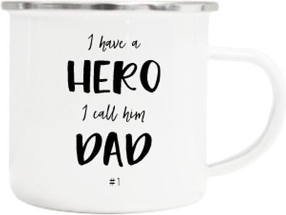 Vaderdag retro mok | I have a hero I call him dad