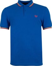 Fred Perry Poloshirt - Mannen - Blauw/Rood/Geel