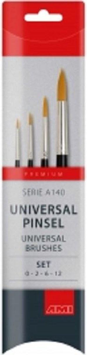 Penselenset universeel A140 4 stuks 0-2-6-12
