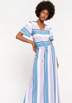 LOLALIZA Gestreepte maxi-jurk - Paars - Maat 40
