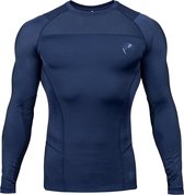 Venum Rashguard G-Fit Compression Shirt L/S Blauw maat M