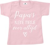 Shirt meisje-papa's kleine meisje voor altijd-lichtgrijs-Maat 104