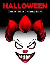Halloween Masks Adult Coloring Book