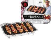 BKB Barbecue - Instant  BBQ& Wegwerp - 29x23x7cm grillopervlak met houtskool - Op pootjes - Per 2 stuks