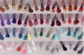 Glitter Sets - 60 assorti kleuren en maten - 1,8 grs per Flesje