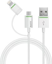 Leitz Complete Lightning en Micro USB Adapter naar USB kabel 1m