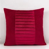 Kussenhoes 45x45 | Rood met patroon | Fluweel