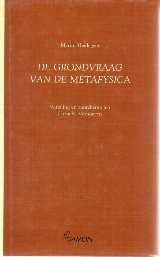 Cover van het boek 'De grondvraag van de metafysica / druk 1'