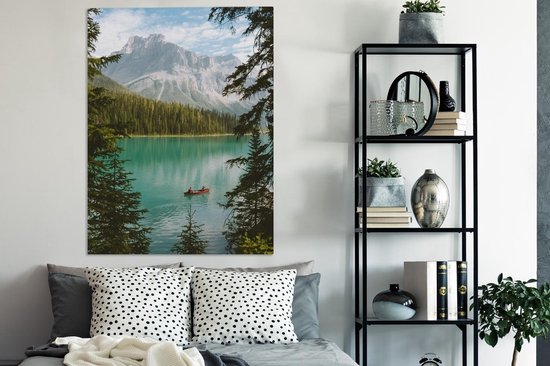 Emerald Lake in Canada 90x120 cm - Tirage photo sur toile (Décoration murale salon / chambre)