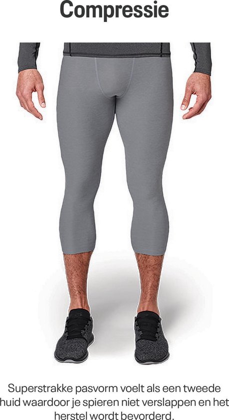 Grijze 3/4 sportbroek met compressie.