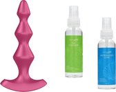 Satisfyer – Lolli Plug 1 – Vibrating Anal Plug – Rood incl Pleasure Glide Glijmiddel & Toy Cleaner